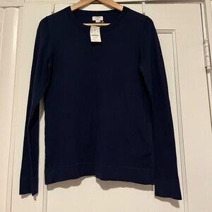 NWT Jcrew Navy Teddy Sweater